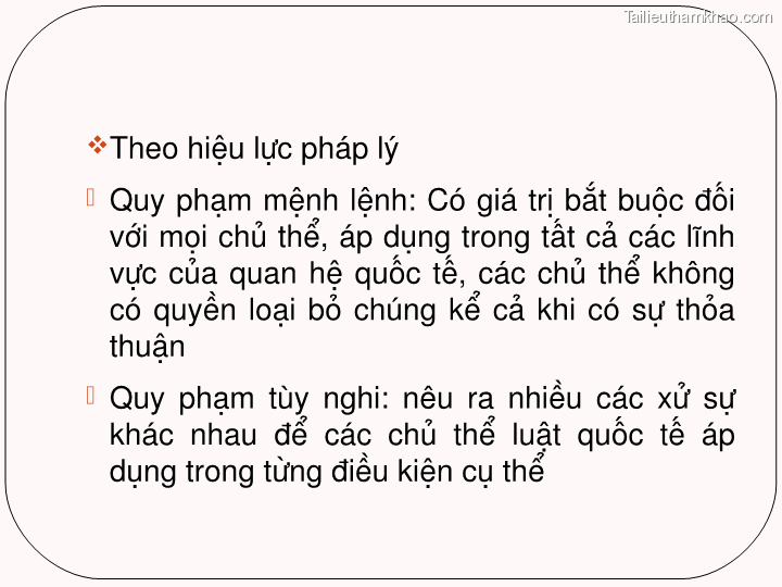 Vtheo Hiệu Lực Pháp Lý Quy Phạm Mệnh Lệnh Có Giá Trị Bắt Buộc