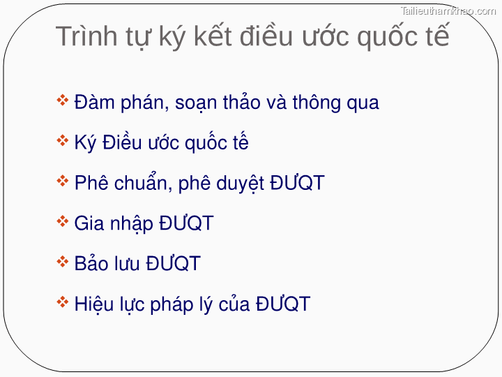 Trình Tự Ký Kết Điều Ước Quốc Tế V Đàm Phán Soạn Thảo Và