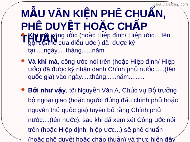 Mẫu Văn Kiện Phê Chuẩn Phê Duyệt Hoặc Chấp Th Kh U I M Ậ À