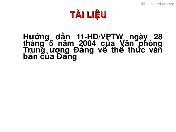 Bai giang ly luan va nghiep vu cong tac dang bai 16 dang cong tac van phong cap uy ky thuat soan thao van ban cua dang o co so trang 2