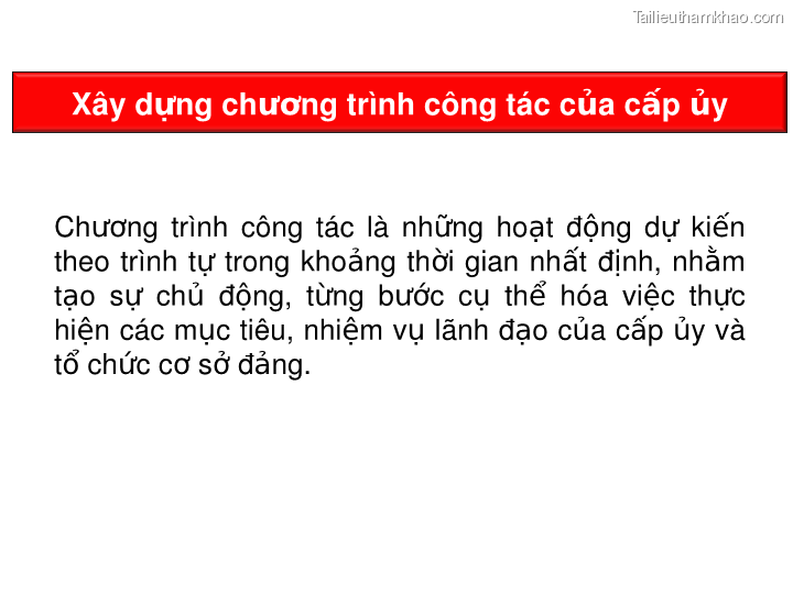 Bai giang ly luan va nghiep vu cong tac dang bai 16 dang cong tac van phong cap uy ky thuat soan thao van ban cua dang o co so trang 10
