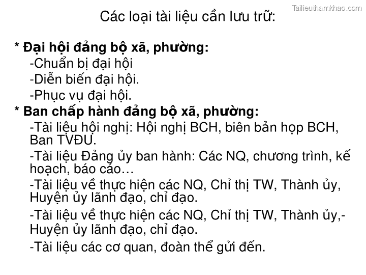 Bai giang ly luan va nghiep vu cong tac dang bai 16 dang cong tac van phong cap uy ky thuat soan thao van ban cua dang o co so trang 33