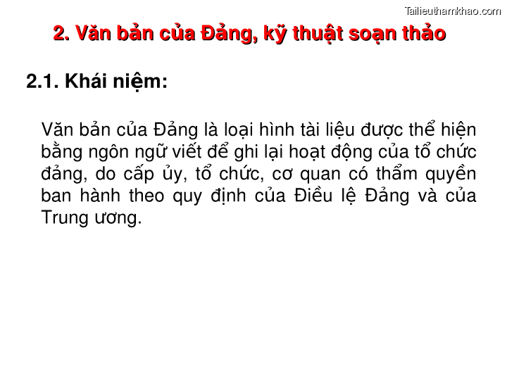 Bai giang ly luan va nghiep vu cong tac dang bai 16 dang cong tac van phong cap uy ky thuat soan thao van ban cua dang o co so trang 36