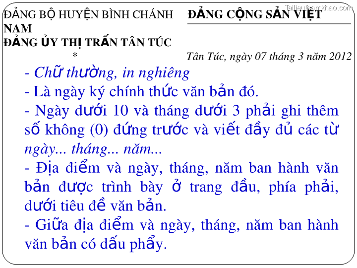 Bai giang ly luan va nghiep vu cong tac dang bai 17 bai tap van ban trang 16
