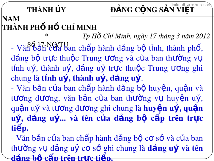 Bai giang ly luan va nghiep vu cong tac dang bai 17 bai tap van ban trang 20