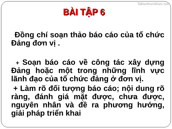 Bai giang ly luan va nghiep vu cong tac dang bai 17 bai tap van ban trang 36