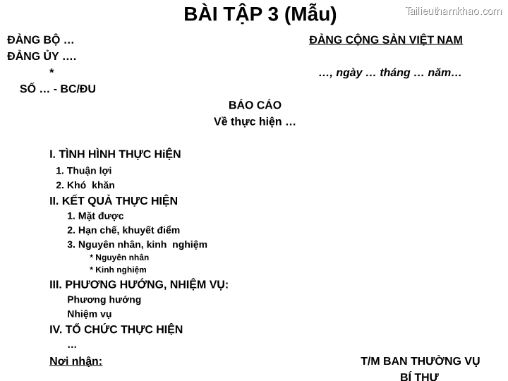 Bai giang ly luan va nghiep vu cong tac dang bai 17 bai tap van ban trang 47