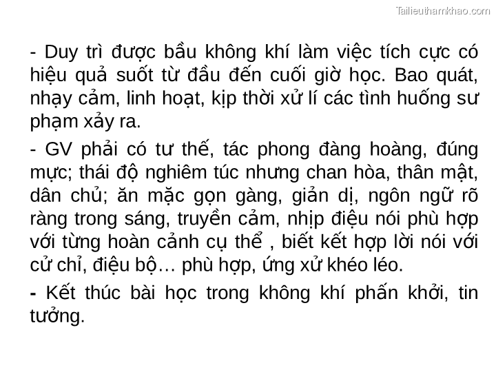 Duy Trì Được Bầu Không Khí Làm Việc Tích Cực Có Hiệu Quả Suốt