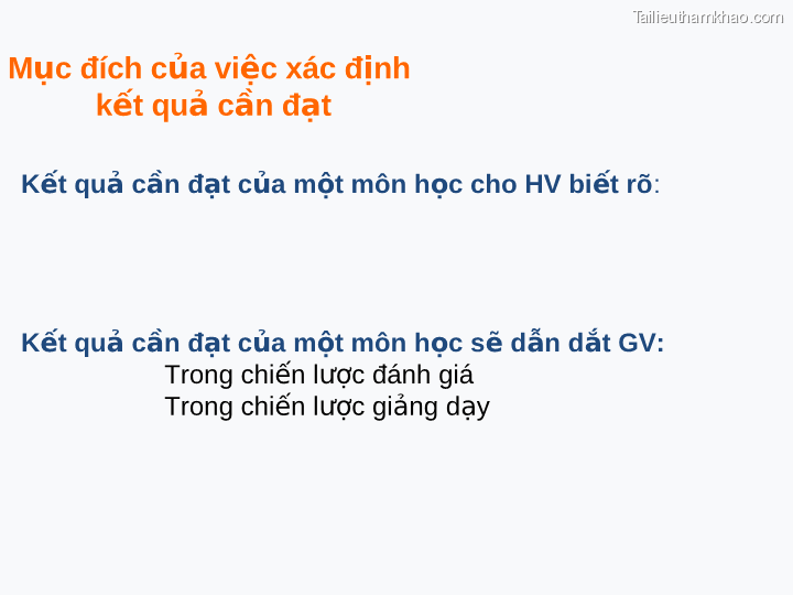 Mục Đích Của Việc Xác Định Kết Quả Cần Đạt Kết Quả Cần