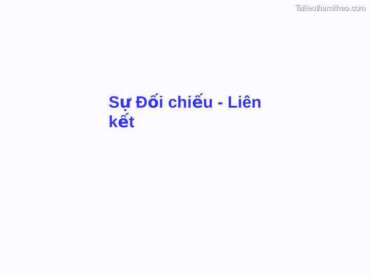 Sự Kết Đối Chiếu Liên