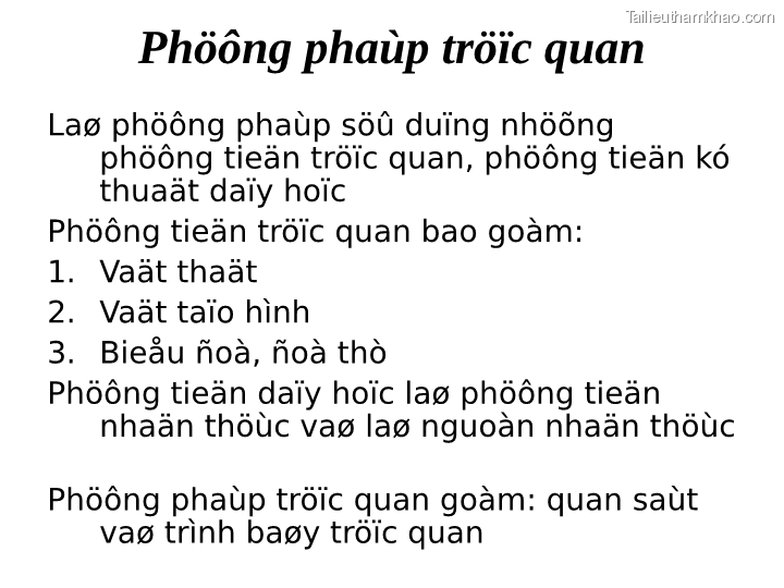 Phöông Phaùp Tröïc Quan Laø Phöông Phaùp Söû Duïng Nhöõng Phöông
