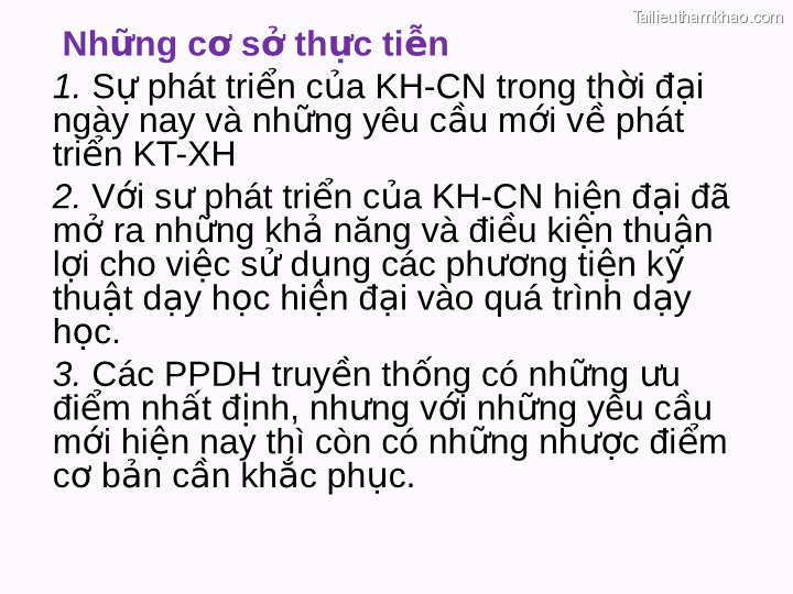 Những Cơ Sở Thực Tiễn 1 Sự Phát Triển Của Kh Cn Trong Thời Đại
