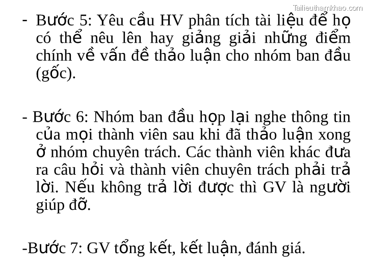 Bước 5 Yêu Cầu Hv Phân Tích Tài Liệu Để Họ Có Thể Nêu Lên Hay