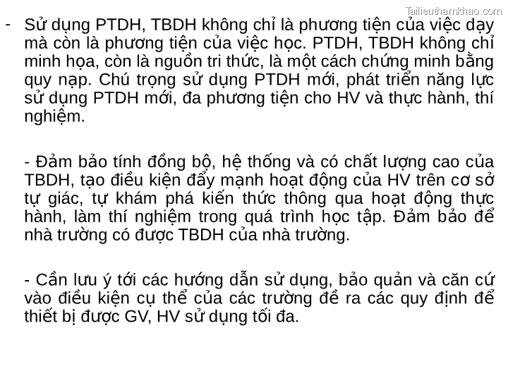 Sử Dụng Ptdh Tbdh Không Chỉ Là Phương Tiện Của Việc Dạy Mà Còn