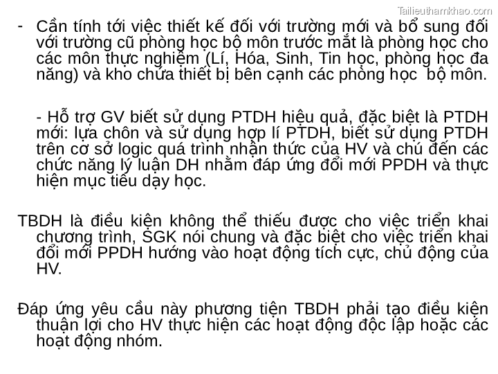 Cần Tính Tới Việc Thiết Kế Đối Với Trường Mới Và Bổ Sung