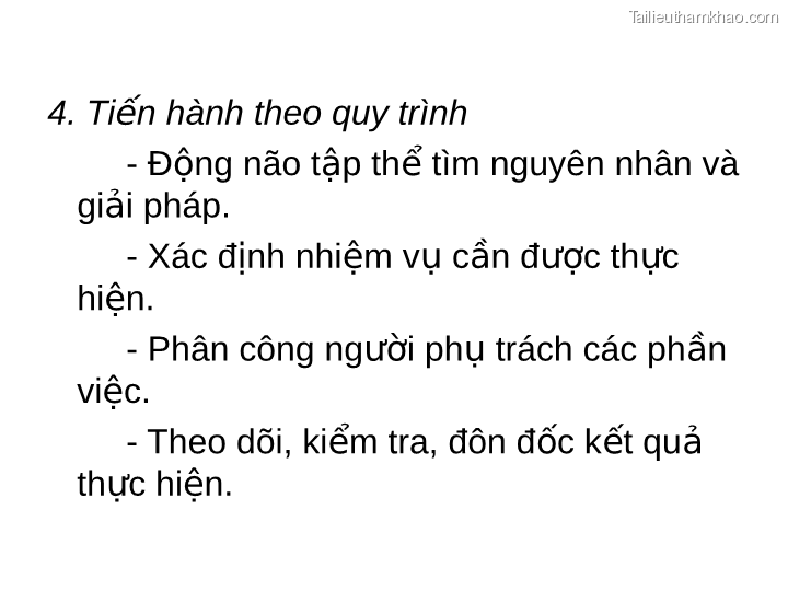 4 Tiến Hành Theo Quy Trình Động Não Tập Thể Giải Pháp Tìm Nguyên