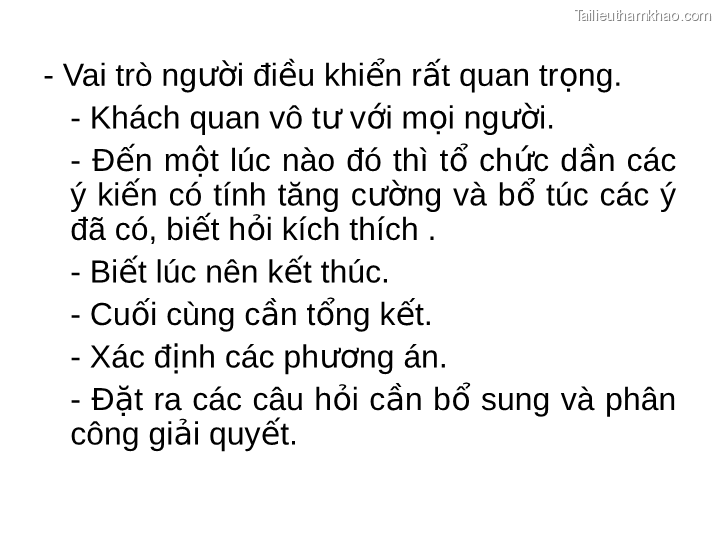 Vai Trò Người Điều Khiển Rất Quan Trọng Khách Quan Vô Tư Với Mọi