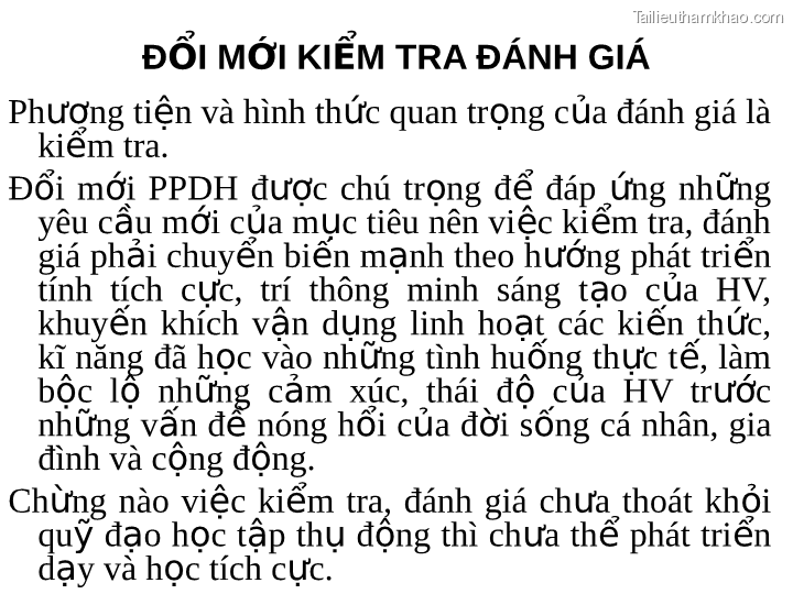 Đổi Mới Kiểm Tra Đánh Giá Phương Tiện Và Hình Thức Quan Trọng