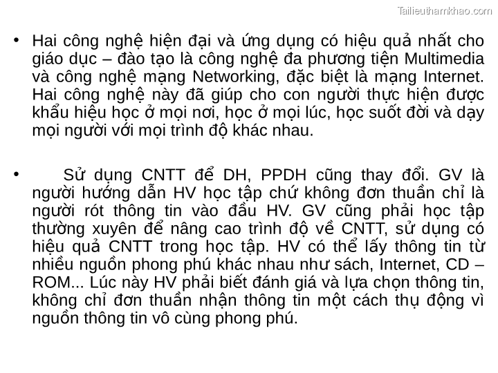 • Hai Công Nghệ Hiện Đại Và Ứng Dụng Có Hiệu Quả Nhất Cho Giáo