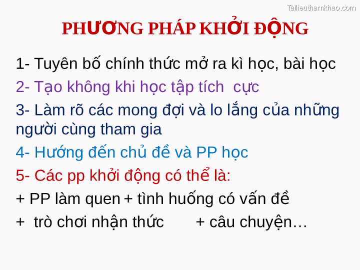 Phương Pháp Khởi Động 1 Tuyên Bố Chính Thức Mở Ra Kì Học Bài