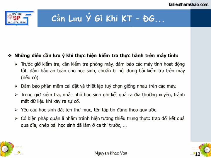 Bai giang ly luan va phuong phap day hoc tin hoc 1 nguyen khac van trang 13