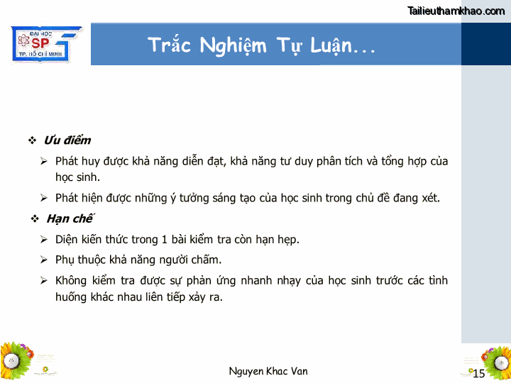 Bai giang ly luan va phuong phap day hoc tin hoc 1 nguyen khac van trang 15