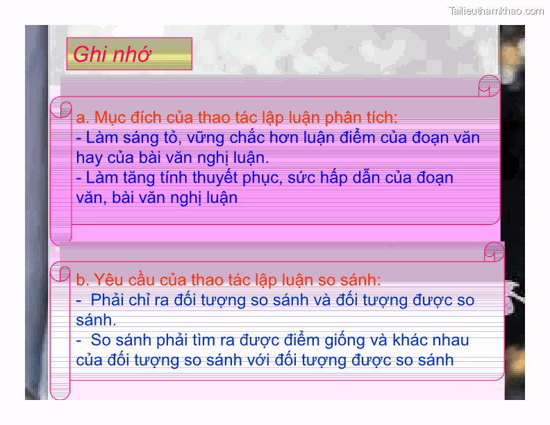 Câu Hỏi Cách Vận Dụng Lập Luận So Sánh Ở Hai Vd Dưới Đây Có Gì