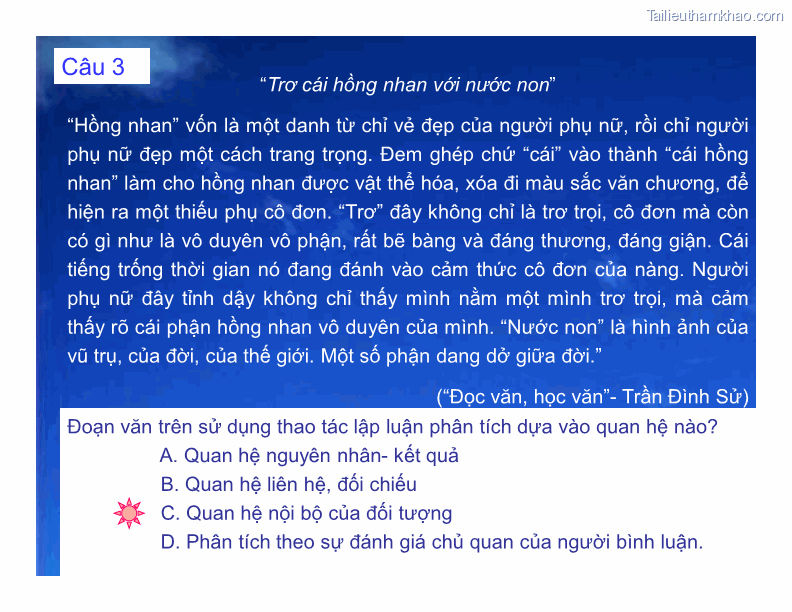 1 Hiểu Rõ Vai Trò Của Thao Tác Lập Luận So Sánh 2 Biết Vận Dụng
