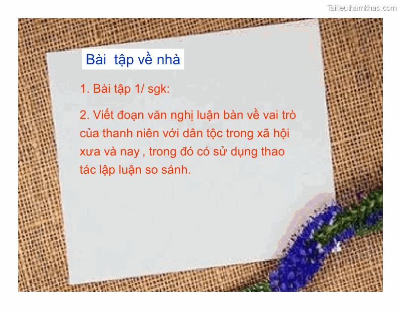 Bai giang ngu van 11 tuan 8 thao tac lap luan so sanh trang 27