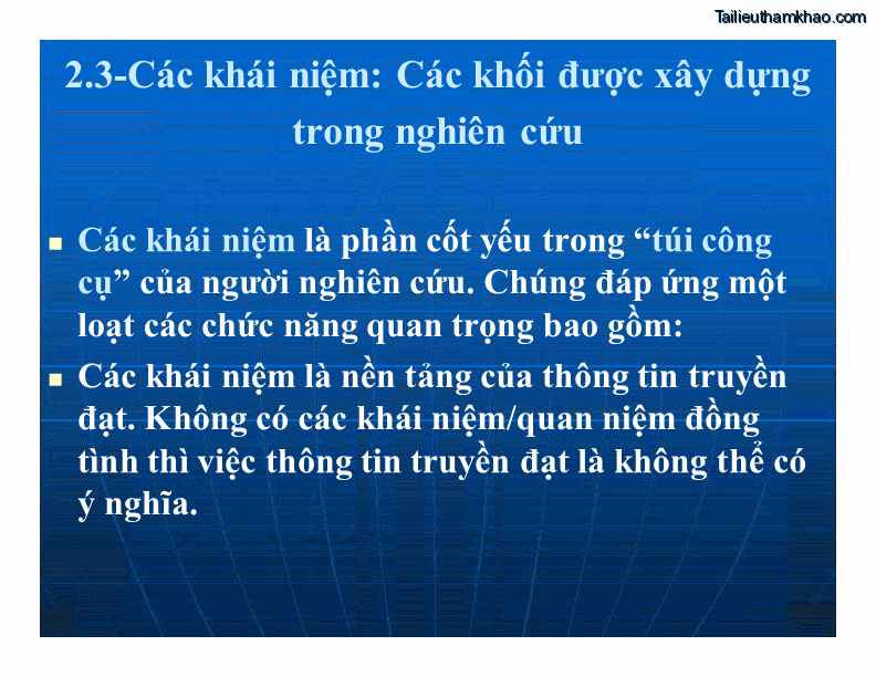 2 3 Các Khái Niệm Các Khối Được Xây Dựng Trong Nghiên Cứu Các