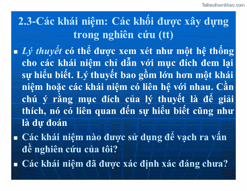 2 3 Các Khái Niệm Các Khối Được Xây Dựng Trong Nghiên Cứu Tt Lý