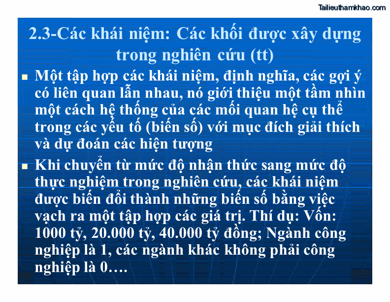 2 3 Các Khái Niệm Các Khối Được Xây Dựng Trong Nghiên Cứu Tt 
