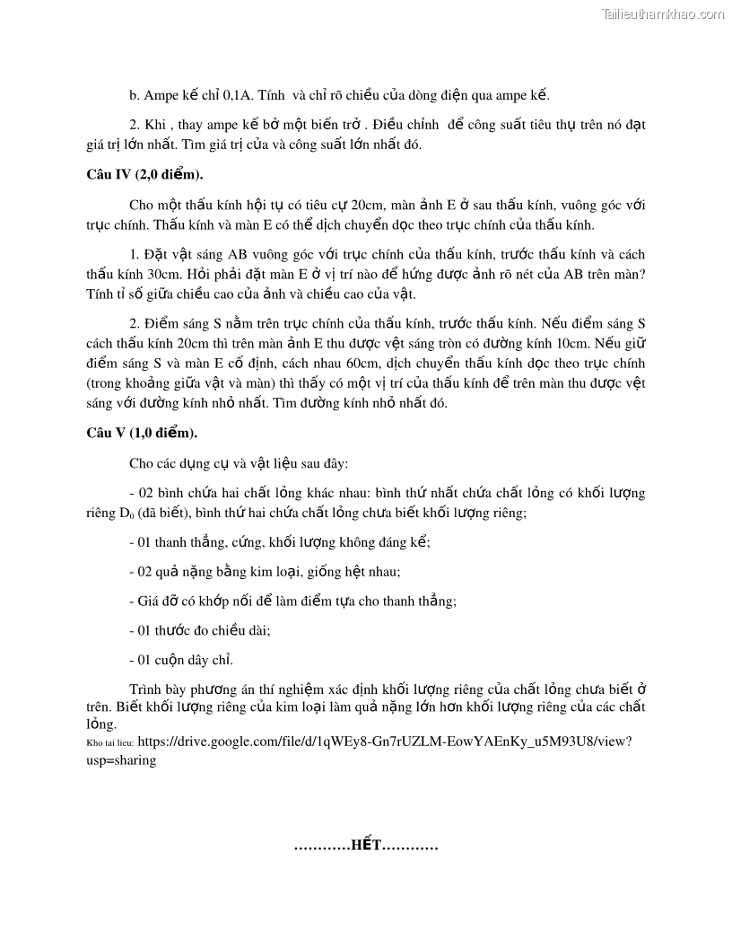 B Ampe Kế Chỉ 0 1A Tính Và Chỉ Rõ Chiều Của Dòng Điện Qua Ampe Kế