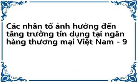 Các nhân tố ảnh hưởng đến tăng trưởng tín dụng tại ngân hàng thương mại Việt Nam - 9