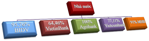 Nguồn BCTC các NHTMNN Hình 2 3 Sở hữu nhà nước ở các NHTMNN năm 2014 Tính 3