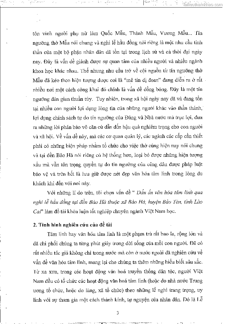 Khoa luan tot nghiep dau an van hoa tam linh qua nghi le hau dong tai den bao ha xa bao ha huyen bao yen tinh lao cai trang 7