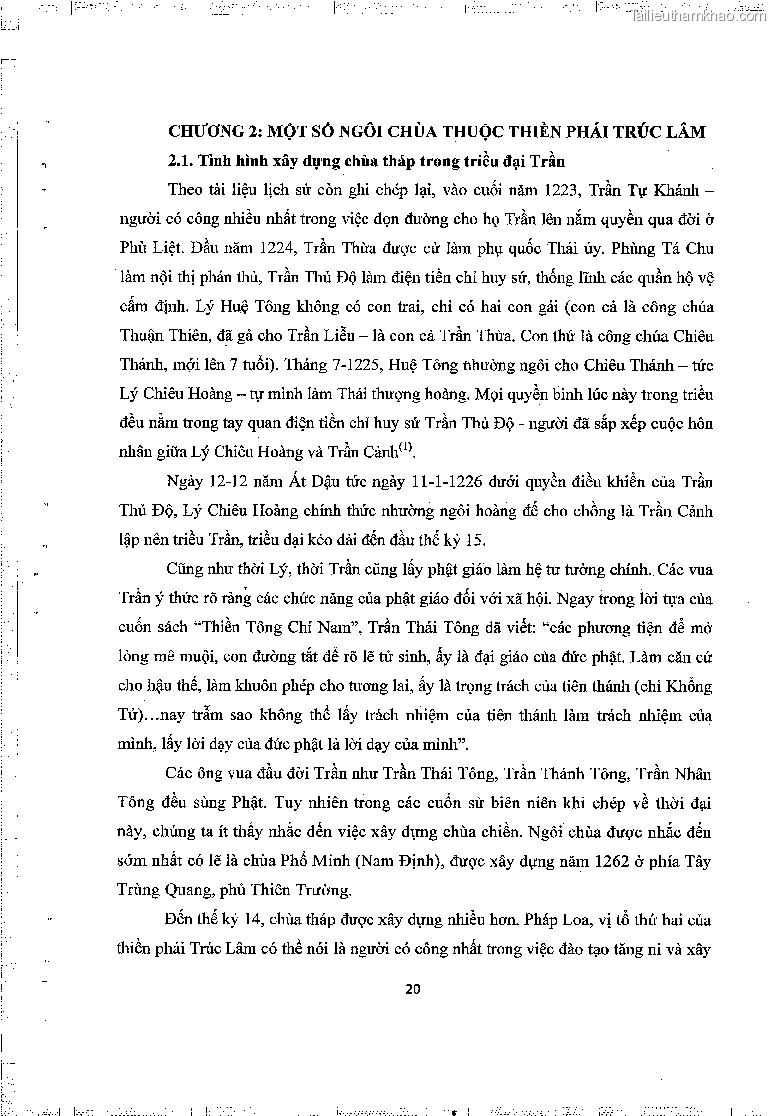 Khoa luan tot nghiep gia tri lich su van hoa cua mot so ngoi chua thuoc thien phai truc lam trang 24