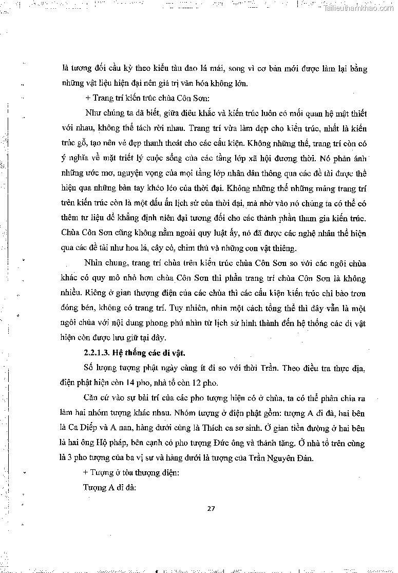 Khoa luan tot nghiep gia tri lich su van hoa cua mot so ngoi chua thuoc thien phai truc lam trang 31