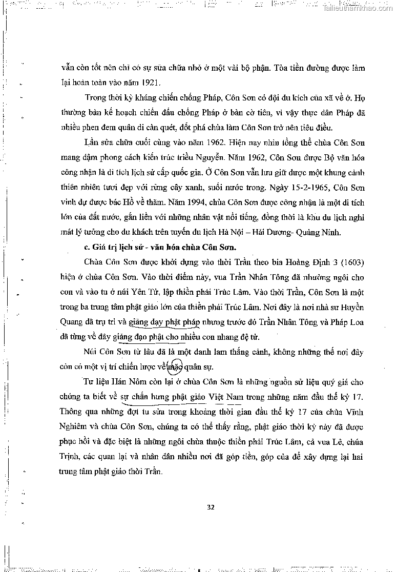 Khoa luan tot nghiep gia tri lich su van hoa cua mot so ngoi chua thuoc thien phai truc lam trang 36