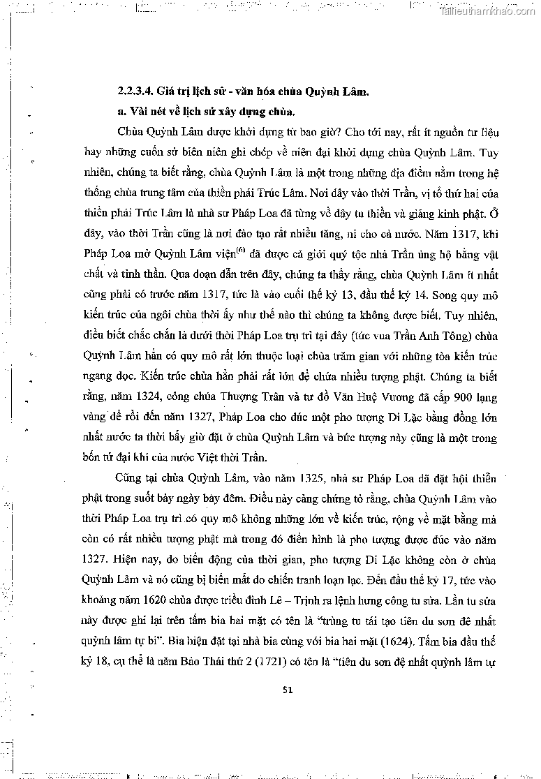 Khoa luan tot nghiep gia tri lich su van hoa cua mot so ngoi chua thuoc thien phai truc lam trang 55