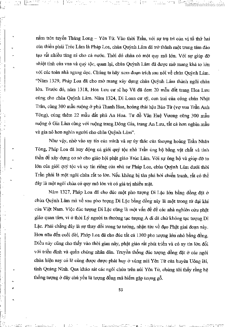 Khoa luan tot nghiep gia tri lich su van hoa cua mot so ngoi chua thuoc thien phai truc lam trang 57