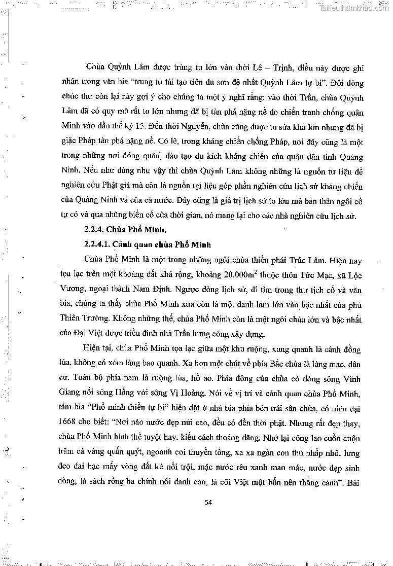 Khoa luan tot nghiep gia tri lich su van hoa cua mot so ngoi chua thuoc thien phai truc lam trang 58