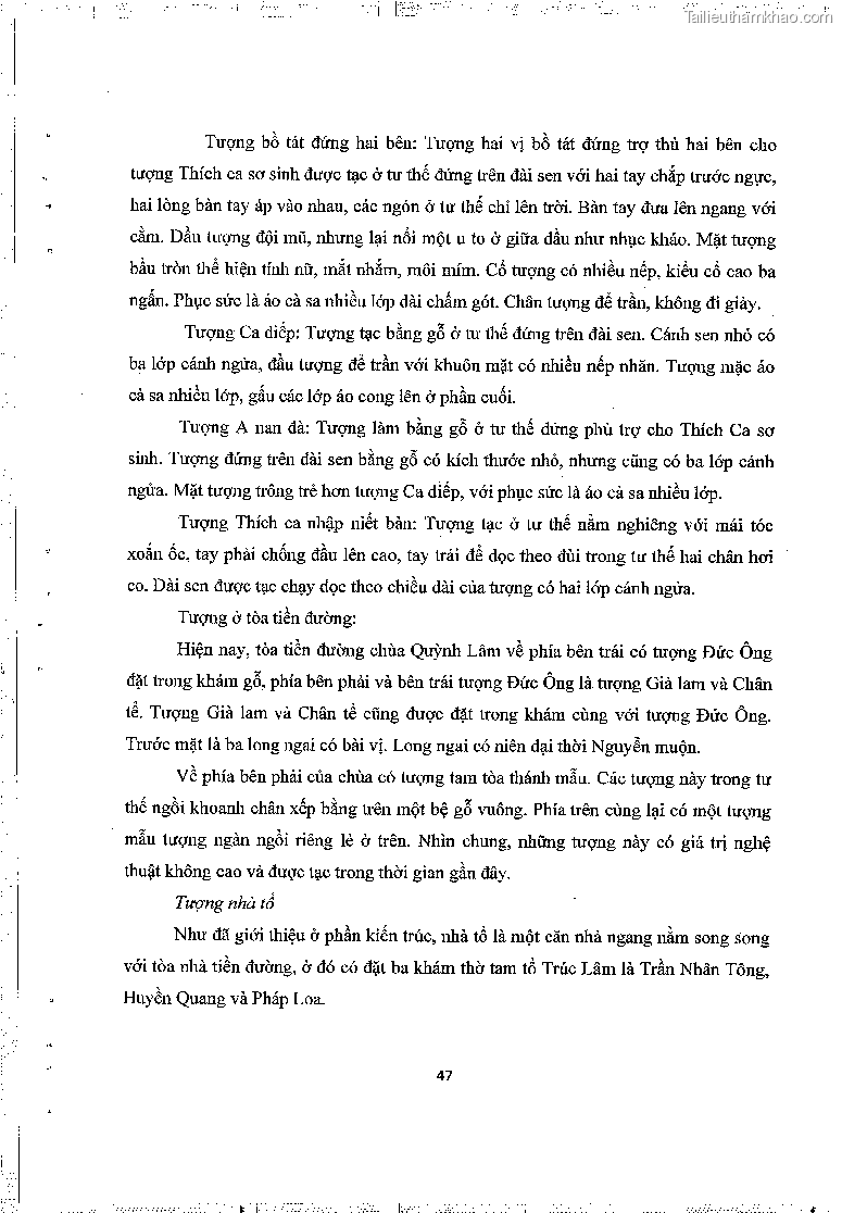 Khoa luan tot nghiep gia tri lich su van hoa cua mot so ngoi chua thuoc thien phai truc lam trang 51