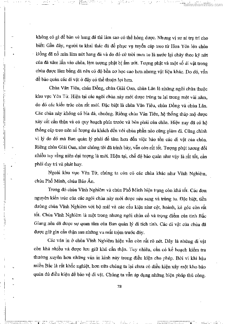 Khoa luan tot nghiep gia tri lich su van hoa cua mot so ngoi chua thuoc thien phai truc lam trang 82