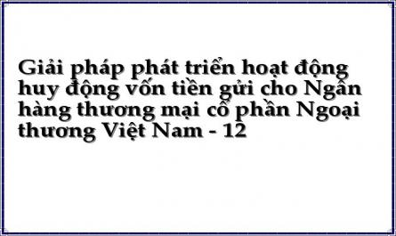 Giải pháp phát triển hoạt động huy động vốn tiền gửi cho Ngân hàng thương mại cổ phần Ngoại thương Việt Nam - 12