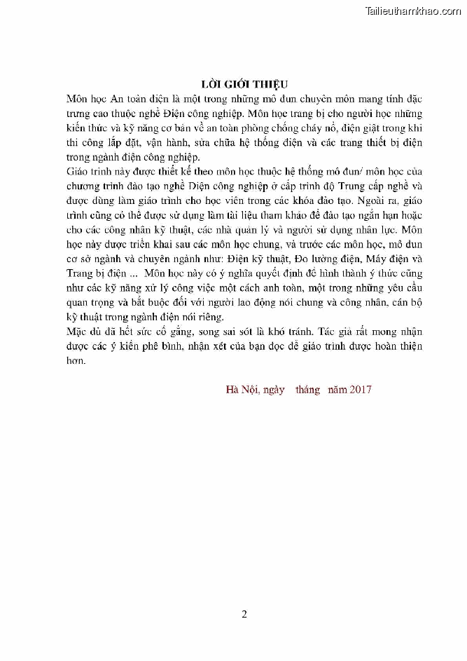 Giao trinh an toan dien nghe dien cong nghiep trinh do trung cap cd gtvt trung uong i trang 4