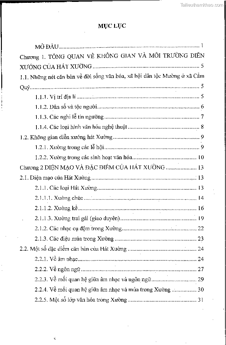 Khoa luan tot nghiep hat xuong trong doi song van hoa tin nguong cua nguoi muong huyen cam thuy thanh hoa nghien cuu truong hop xa cam quy trang 5