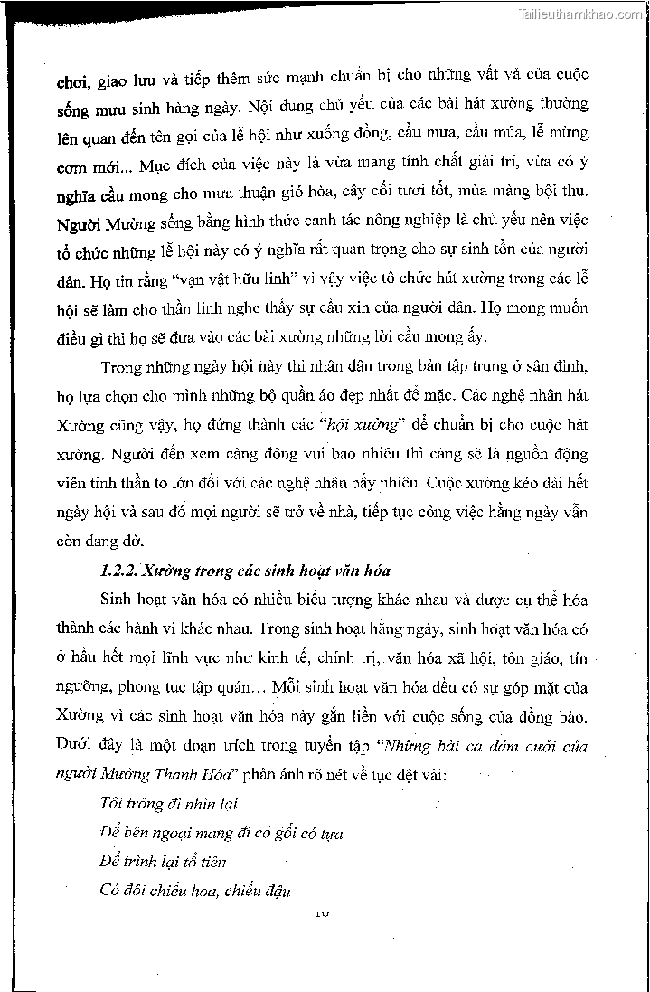 Khoa luan tot nghiep hat xuong trong doi song van hoa tin nguong cua nguoi muong huyen cam thuy thanh hoa nghien cuu truong hop xa cam quy trang 16