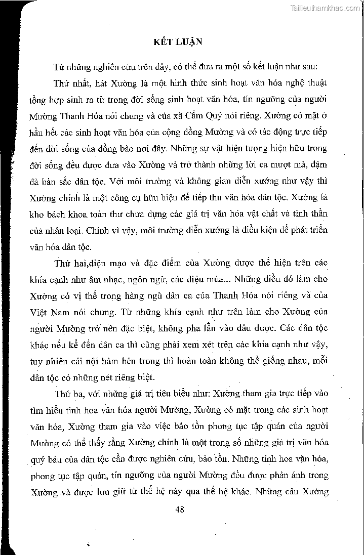 Khoa luan tot nghiep hat xuong trong doi song van hoa tin nguong cua nguoi muong huyen cam thuy thanh hoa nghien cuu truong hop xa cam quy trang 54