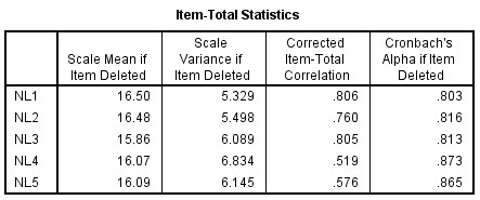 Bảng A 6 Scale Statistics Bảng A 8 Reliability Statistics Bảng A 9 Item Statistics Bảng 5